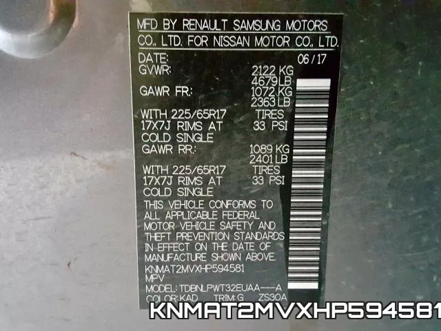 KNMAT2MVXHP594581 фото 2