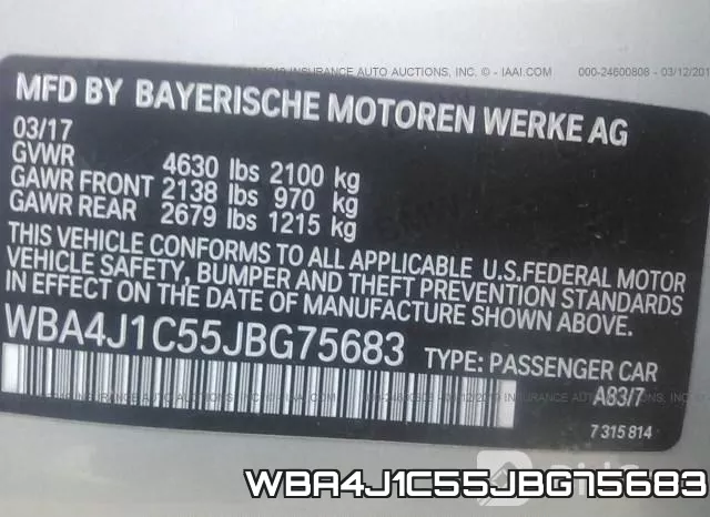 WBA4J1C55JBG75683 фото 10