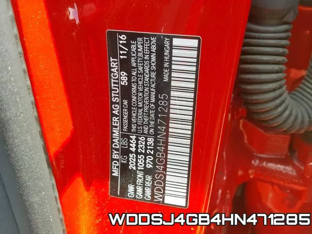 WDDSJ4GB4HN471285 фото 2