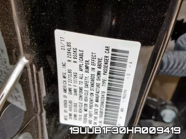 19UUB1F30HA009419 фото 2