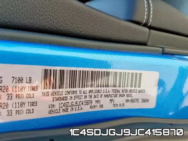 1C4SDJGJ9JC415870 фото 2