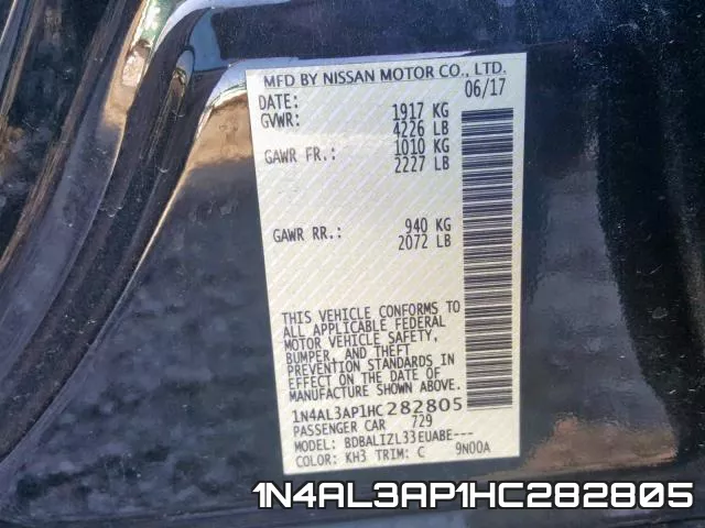 1N4AL3AP1HC282805 фото 2