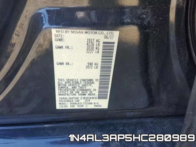 1N4AL3AP5HC280989 фото 2