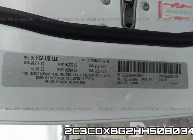 2C3CDXBG2HH508034 фото 10