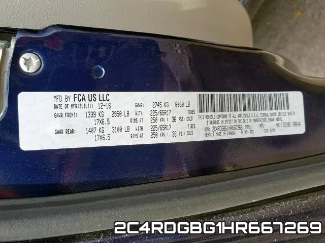 2C4RDGBG1HR667269 фото 2