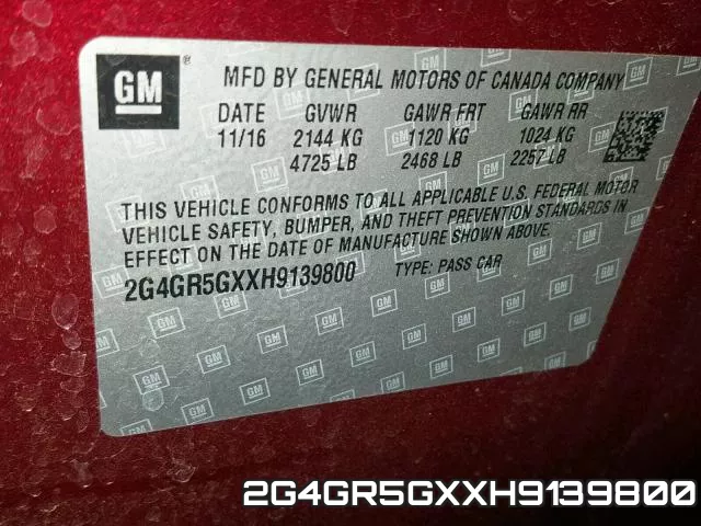 2G4GR5GXXH9139800 фото 2