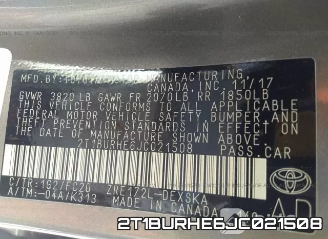 2T1BURHE6JC021508 фото 10