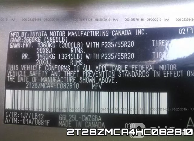 2T2BZMCA4HC082810 фото 10
