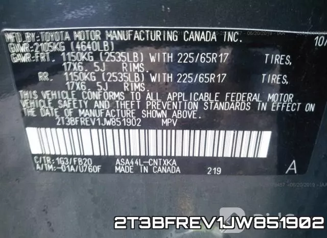 2T3BFREV1JW851902 фото 10
