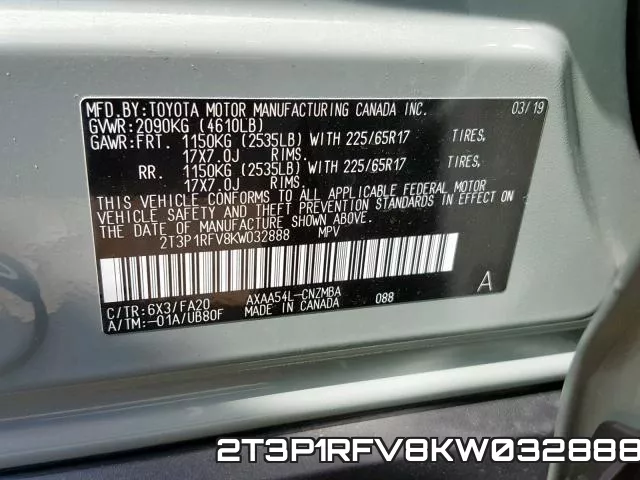 2T3P1RFV8KW032888 фото 2