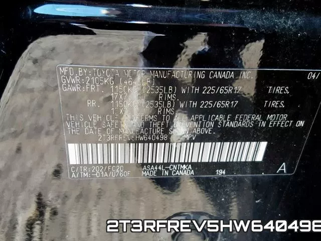 2T3RFREV5HW640498 фото 2