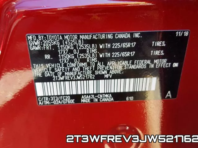 2T3WFREV3JW521762 фото 2