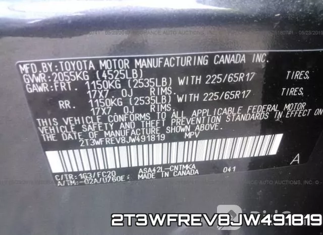 2T3WFREV8JW491819 фото 9
