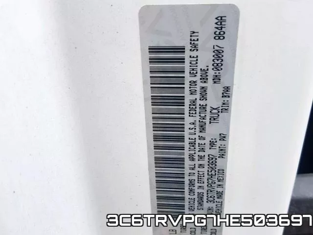 3C6TRVPG7HE503697 фото 2