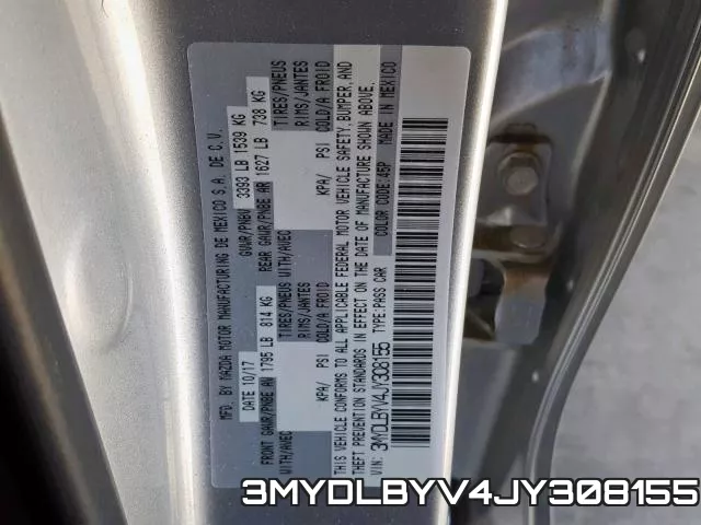 3MYDLBYV4JY308155 фото 2