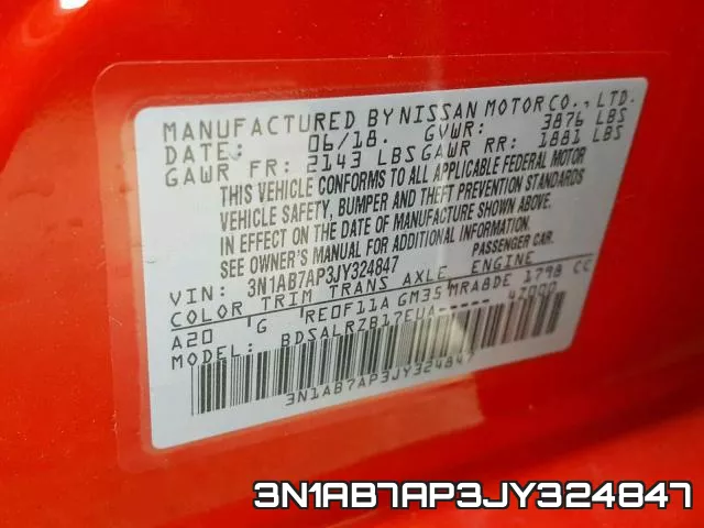 3N1AB7AP3JY324847 фото 2