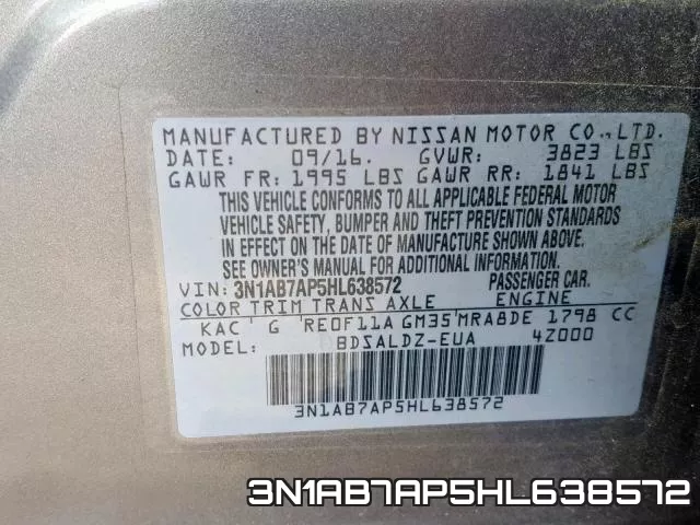 3N1AB7AP5HL638572 фото 2
