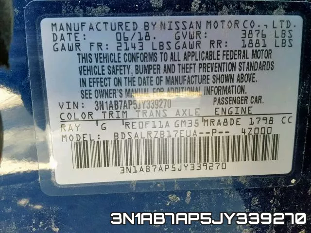 3N1AB7AP5JY339270 фото 2