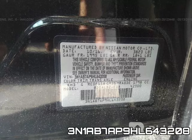 3N1AB7AP9HL643208 фото 9