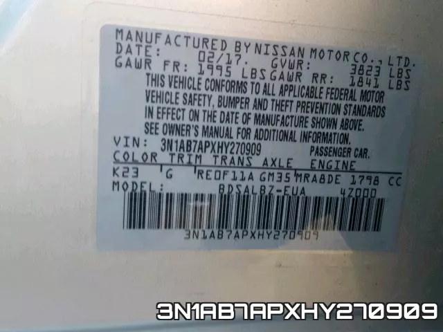 3N1AB7APXHY270909 фото 2