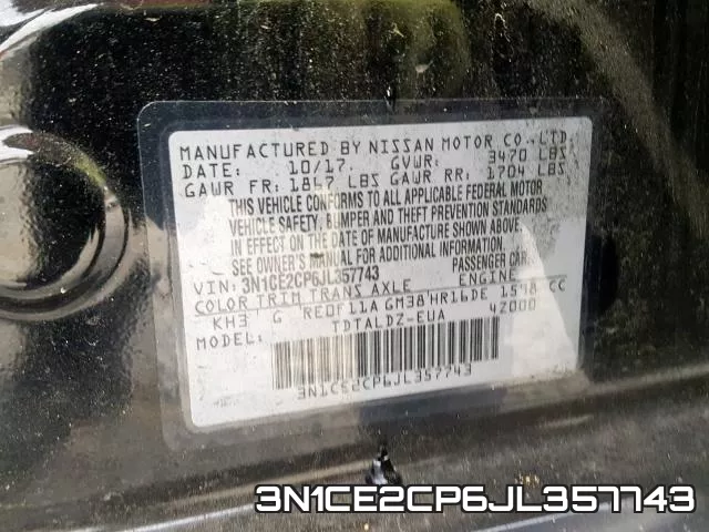 3N1CE2CP6JL357743 фото 2