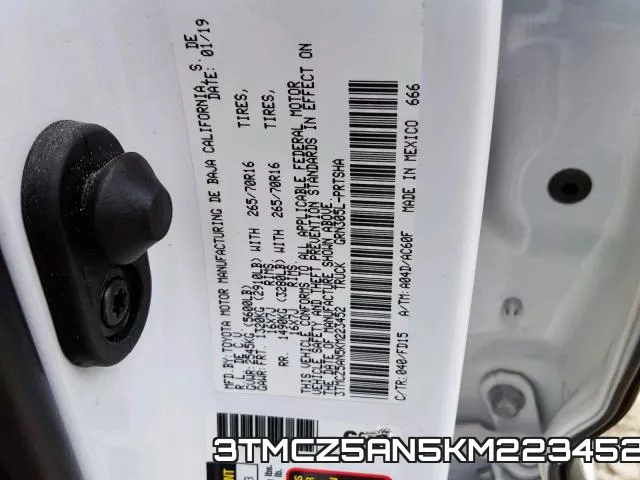 3TMCZ5AN5KM223452 фото 2