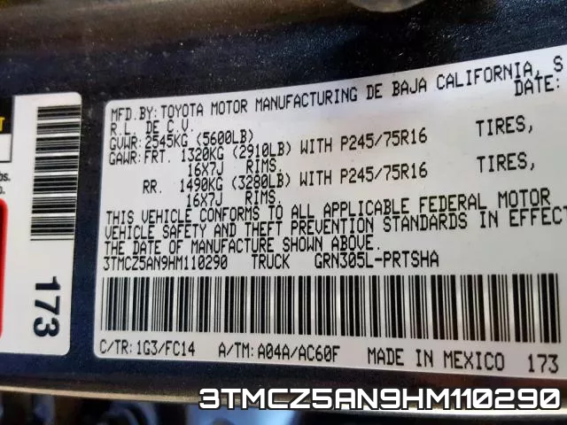 3TMCZ5AN9HM110290 фото 2
