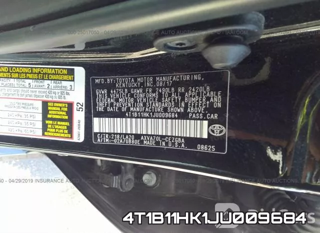4T1B11HK1JU009684 фото 10