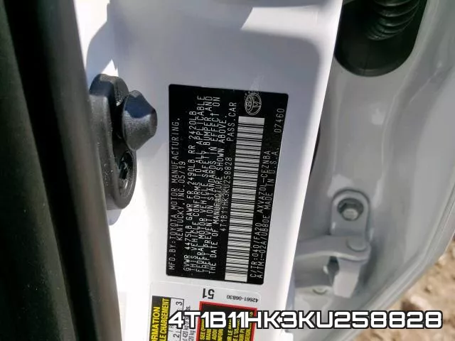 4T1B11HK3KU258828 фото 2