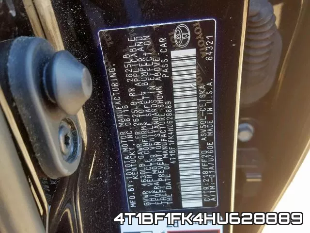 4T1BF1FK4HU628889 фото 2