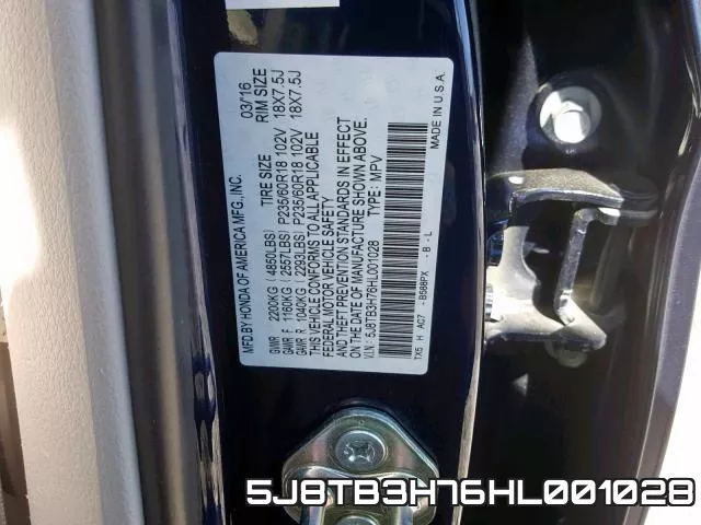 5J8TB3H76HL001028 фото 2