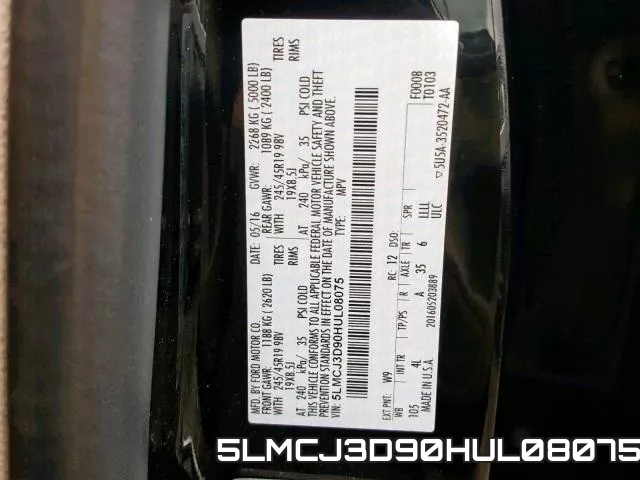 5LMCJ3D90HUL08075 фото 2