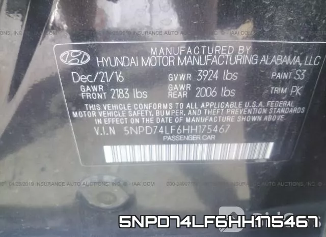 5NPD74LF6HH175467 фото 10