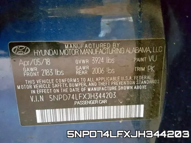 5NPD74LFXJH344203 фото 2