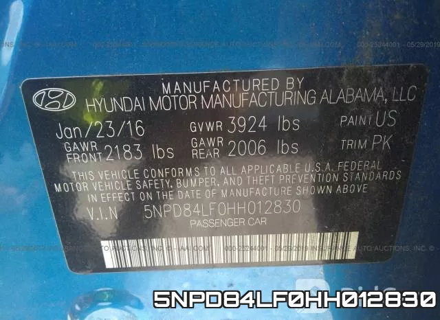 5NPD84LF0HH012830 фото 10