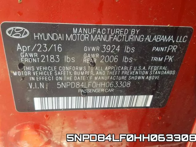 5NPD84LF0HH063308 фото 2