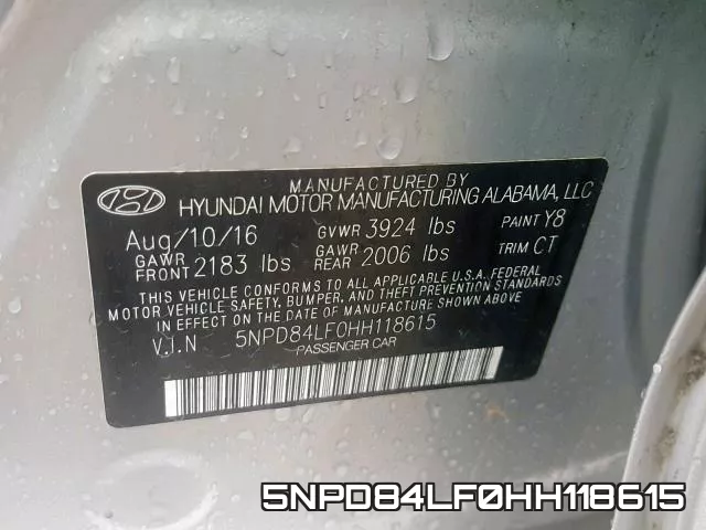5NPD84LF0HH118615 фото 2