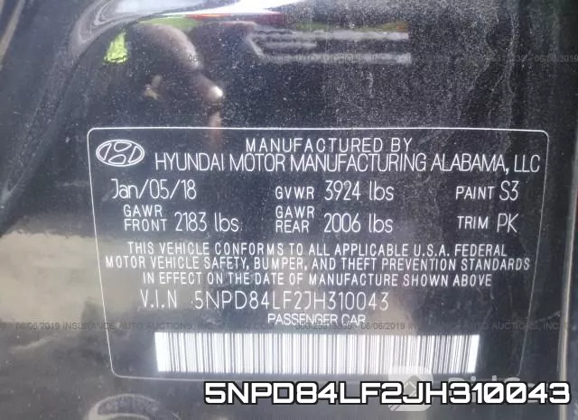 5NPD84LF2JH310043 фото 10