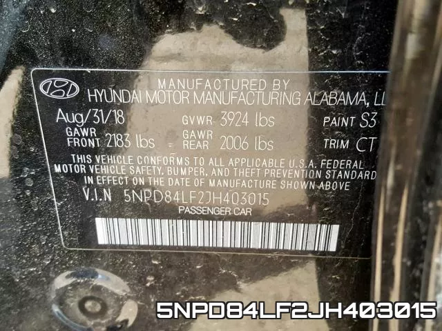 5NPD84LF2JH403015 фото 2