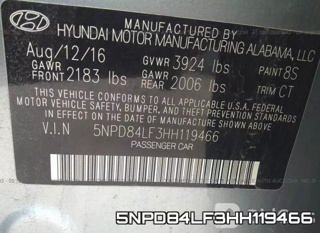 5NPD84LF3HH119466 фото 10