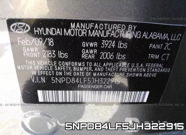 5NPD84LF5JH322915 фото 10