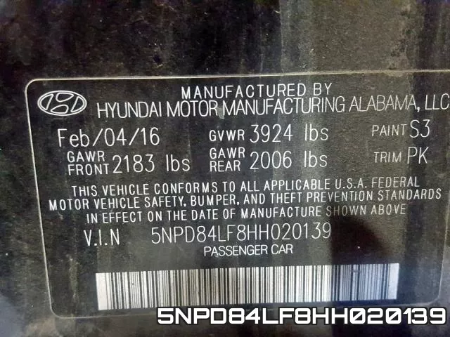 5NPD84LF8HH020139 фото 2