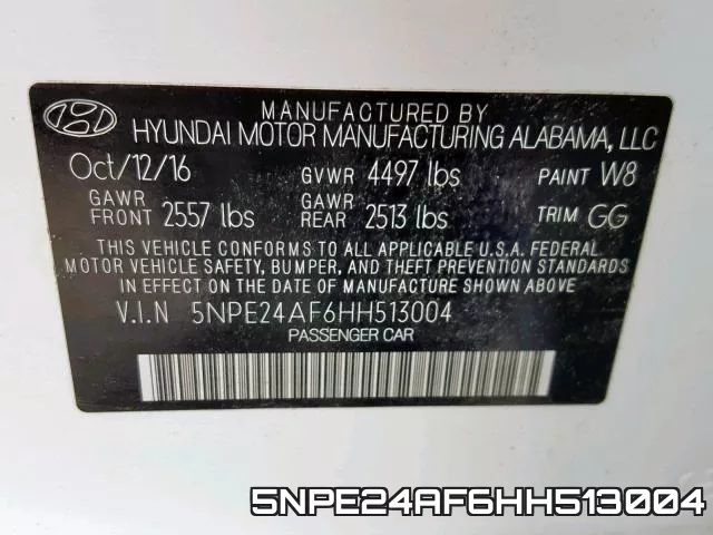 5NPE24AF6HH513004 фото 2