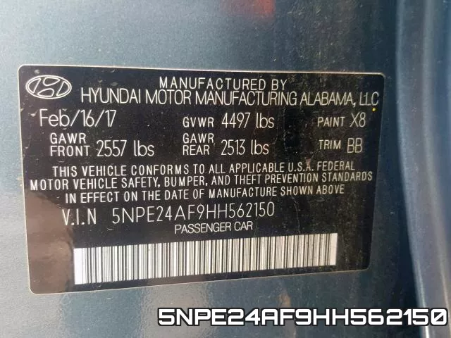 5NPE24AF9HH562150 фото 2