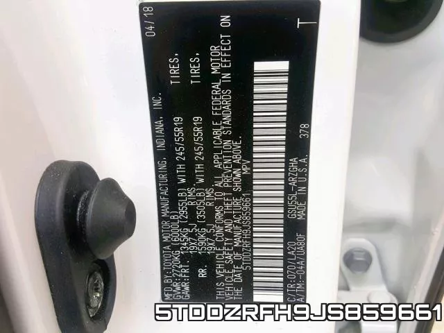 5TDDZRFH9JS859661 фото 2