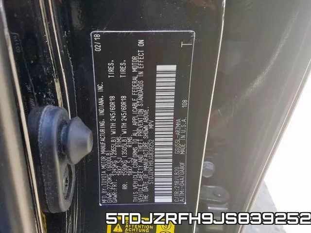 5TDJZRFH9JS839252 фото 2