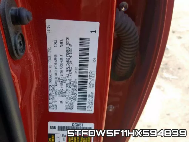 5TFDW5F11HX594839 фото 2