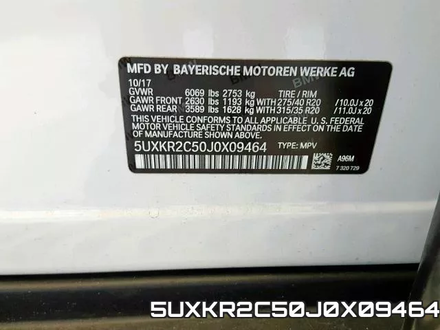 5UXKR2C50J0X09464 фото 2