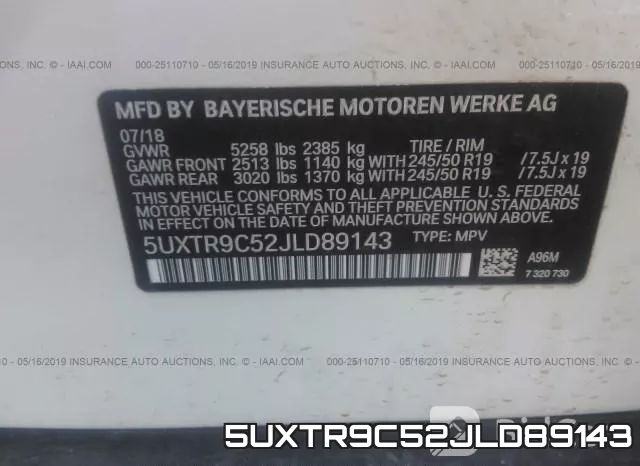 5UXTR9C52JLD89143 фото 10
