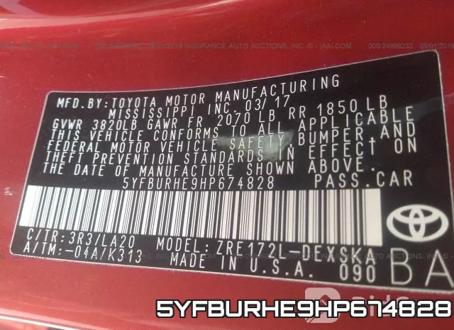 5YFBURHE9HP674828 фото 10